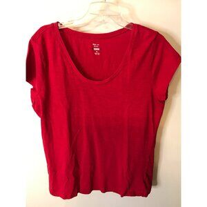 Style & Co Sport T-Shirt Essential Tee Crew Neck Top Red XL